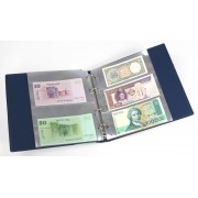 Lindner K-G173-B Álbum de KOBRA con 20 hojas transparentes para billetes, 210 x 230 mm, azul 
