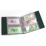 Lindner K-G173-G Álbum de KOBRA con 20 hojas transparentes para billetes, 210 x 230 mm, verde 