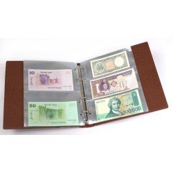 Lindner K-G173-H Álbum de KOBRA con 20 hojas transparentes para billetes, 210 x 230 mm, marrón Lindner K-G173-H Álbum de KOBRA con 20 hojas transparentes para billetes, 210 x 230 mm, marrón