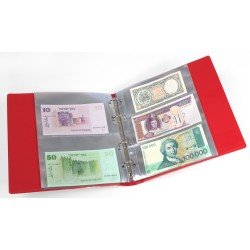 Lindner K-G173-R Álbum de KOBRA con 20 hojas transparentes para billetes, 210 x 230 mm, Rojo Lindner K-G173-R Álbum de KOBRA con 20 hojas transparentes para billetes, 210 x 230 mm, Rojo
