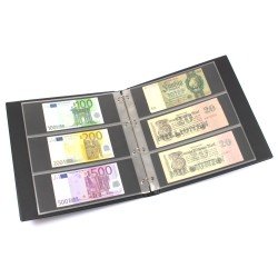 Lindner K-G13-S Álbum para billetes con 20 hojas con cada 3 bolsillos, negro Lindner K-G13-S Álbum para billetes con 20 hojas con cada 3 bolsillos, negro