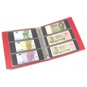 Lindner K-G13-R Álbum para billetes con 20 hojas con cada 3 bolsillos, rojo