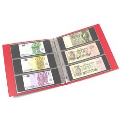 Lindner K-G13-R Álbum para billetes con 20 hojas con cada 3 bolsillos, rojo Lindner K-G13-R Álbum para billetes con 20 hojas con cada 3 bolsillos, rojo
