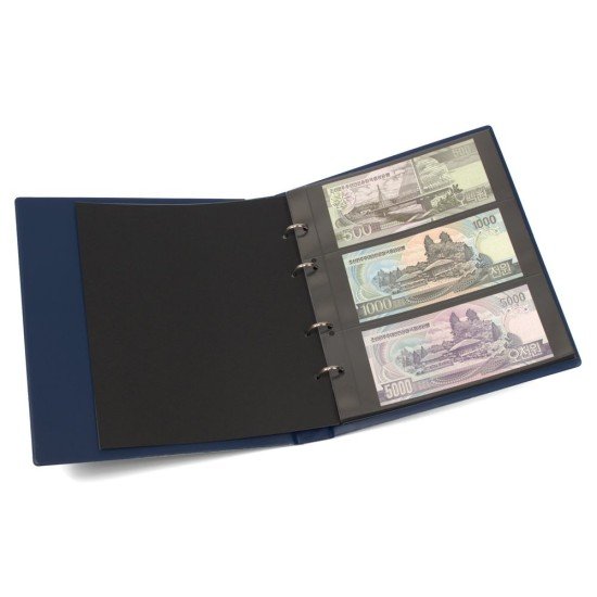 Lindner K-G23-B Álbum para billetes en formato de fdc con 10 hojas, azul