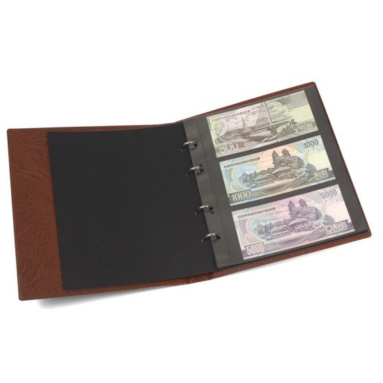 Lindner LlK-G23-H Álbum para billetes en formato de fdc con 10 hojas, marrón