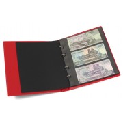 Lindner K-G23-R Álbum para billetes en formato de fdc con 10 hojas, rojo