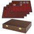 Lindner S2494-2 Estuche CARUS de madera auténtica con 4 tableros para 80 monedas o cápsulas con un diámetro externo de 47 mm - EDICIÓN ESPECIAL
