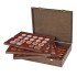 Lindner S2494-1 Estuche CARUS de madera auténtica con 4 tableros para 127 monedas de diámetros diferentes - EDICIÓN ESPECIAL
