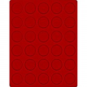 Lindner 2161E Bandeja de terciopelo en color rojo 2161E (diámetro 37 mm)