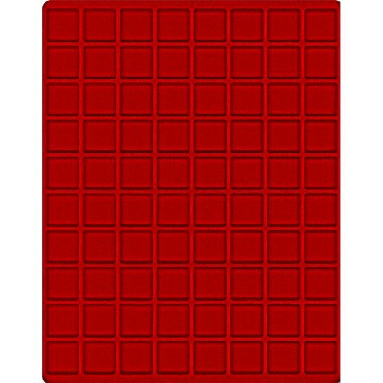 Lindner 2180E Bandeja 24 mm para monedas con 80 compartimentos cuadrados