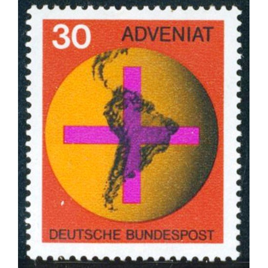 REL/S Alemania Federal Germany  Nº  410  1967 Campaña católica por las iglesias sudamericanas Lujo