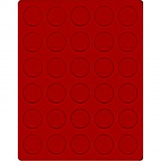 Lindner 2101E Bandeja de terciopelo en color rojo (diámetro 36 mm) 