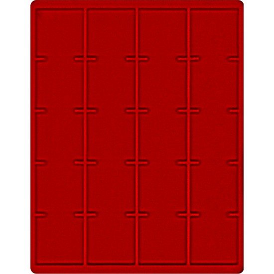 Lindner 2221E Bandeja 51 mm para monedas con 20 huecos cuadrados para octos, envases y marquitos Lindner 2221E Bandeja 51 mm para monedas con 20 huecos cuadrados para octos, envases y marquitos