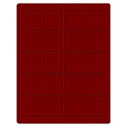 Lindner 2720E Bandeja 47 mm para monedas con 20 huecos cuadrados