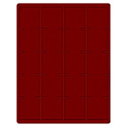 Lindner 2621E Bandeja 51 mm para monedas con 20 huecos cuadrados para octos, envases y marquitos