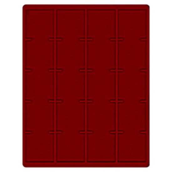 Lindner 2621E Bandeja 51 mm para monedas con 20 huecos cuadrados para octos, envases y marquitos Lindner 2621E Bandeja 51 mm para monedas con 20 huecos cuadrados para octos, envases y marquitos