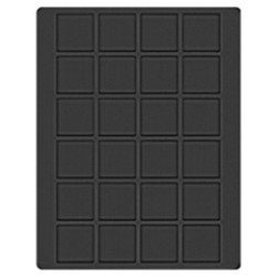Lindner 2124CE Bandeja 42 mm para monedas con 24 huecos cuadrados Lindner 2124CE Bandeja 42 mm para monedas con 24 huecos cuadrados
