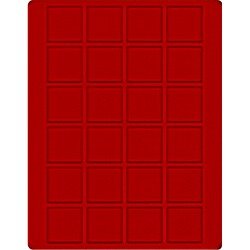 Lindner 2124E Bandeja 42 mm para monedas con 24 huecos cuadrados Lindner 2124E Bandeja 42 mm para monedas con 24 huecos cuadrados