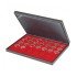 Lindner 2364-2530E_1 Estuche para monedas NERA M con plantilla para monedas en color rojo claro con 35 hoyos redondos para cápsulas para monedas de hasta 32 mm