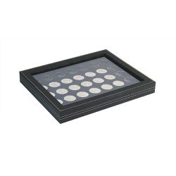 Lindner 2367-2111CE Estuche para monedas NERA M PLUS con plantilla para monedas en color negro con 35 hoyos redondos para monedas con un diámetro de 32,5 mm Lindner 2367-2111CE Estuche para monedas NERA M PLUS con plantilla para monedas en color negro con 35 hoyos redondos para monedas con un diámetro de 32,5 mm