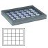 Lindner 2367-2120ME Estuche para monedas NERA M PLUS con plantilla para monedas en color azul oscuro con 20 casilleros cuadrados para monedas/cápsulas de hasta 47 mm