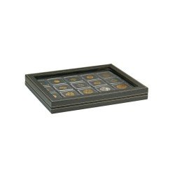 Lindner 2367-2122CE Estuche para monedas NERA M PLUS con plantilla para monedas en color negro para 20 marquitos para monedas 50 x 50 mm/cápsulas para monedas CARRÉE/OCTO Lindner 2367-2122CE Estuche para monedas NERA M PLUS con plantilla para monedas en color negro para 20 marquitos para monedas 50 x 50 mm/cápsulas para monedas CARRÉE/OCTO