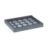 Lindner 2367-2122ME Estuche para monedas NERA M PLUS con plantilla para monedas en color azul oscuro para 20 marquitos para monedas 50 x 50 mm/cápsulas para cápsulas CARRÉE/ORTO