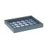 Lindner 2367-2124ME Estuche para monedas NERA M PLUS con plantilla para monedas en color azul oscuro con 24 casilleros cuadrados para monedas/cápsulas hasta 42 mm