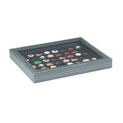 Lindner 2367-2148CE Estuche para monedas NERA M PLUS con plantilla para monedas en color negro con 48 casilleros cuadrados para monedas/cápsulas para monedas hasta 30 mm Lindner 2367-2148CE Estuche para monedas NERA M PLUS con plantilla para monedas en color negro con 48 casilleros cuadrados para monedas/cápsulas para monedas hasta 30 mm