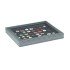 Lindner 2367-2148CE Estuche para monedas NERA M PLUS con plantilla para monedas en color negro con 48 casilleros cuadrados para monedas/cápsulas para monedas hasta 30 mm