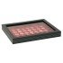 Lindner 2367-2154E Estuche para monedas NERA M PLUS con plantilla para monedas en color rojo claro con 54 hoyos redondos para monedas con un diámetro de 25,75 mm