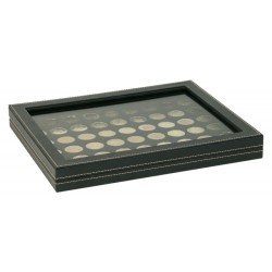 Lindner 2367-2154CE Estuche para monedas NERA M PLUS con plantilla para monedas en color negro con 54 hoyos redondos para monedas con un diámetro de 25,75 mm Lindner 2367-2154CE Estuche para monedas NERA M PLUS con plantilla para monedas en color negro con 54 hoyos redondos para monedas con un diámetro de 25,75 mm