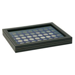 Lindner 2367-2154ME Estuche para monedas NERA M PLUS con plantilla para monedas en color azul oscuro con 54 hoyos redondos para monedas con un diámetro de 25,75 mm Lindner 2367-2154ME Estuche para monedas NERA M PLUS con plantilla para monedas en color azul oscuro con 54 hoyos redondos para monedas con un diámetro de 25,75 mm