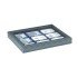 Lindner 2367-2219ME Estuche para monedas NERA M PLUS con plantilla para monedas en color azul oscuro para 9 cápsulas para monedas US (Slabs) de hasta un formato de 63 x 85 mm