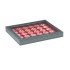 Lindner 2367-2226E Estuche para monedas NERA M PLUS con plantilla para monedas en color rojo claro con 30 hoyos redondos para cápsulas para monedas de hasta 39 mm