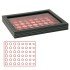 Lindner 2367-2506E Estuche para monedas NERA M PLUS con plantilla para monedas en color rojo claro para 6 series de monedas euro de curso