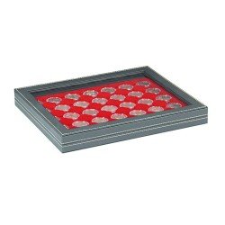 Lindner 2367-2530E Estuche para monedas NERA M PLUS con plantilla para monedas en color rojo claro con 35 hoyos redondos para cápsulas para monedas de hasta 32 mm Lindner 2367-2530E Estuche para monedas NERA M PLUS con plantilla para monedas en color rojo claro con 35 hoyos redondos para cápsulas para monedas de hasta 32 mm