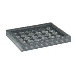 Lindner 2367-2537CE Estuche para monedas NERA M PLUS con plantilla para monedas en color negro con 30 hoyos redondos para cápsulas para monedas de hasta 37,5 mm Lindner 2367-2537CE Estuche para monedas NERA M PLUS con plantilla para monedas en color negro con 30 hoyos redondos para cápsulas para monedas de hasta 37,5 mm