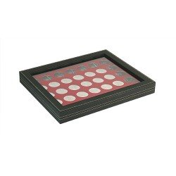Lindner 2367-2711E Estuche para monedas NERA M PLUS con plantilla para monedas en color rojo oscuro con 35 hoyos redondos para monedas de hasta 32,5 mm Lindner 2367-2711E Estuche para monedas NERA M PLUS con plantilla para monedas en color rojo oscuro con 35 hoyos redondos para monedas de hasta 32,5 mm