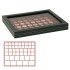 Lindner 2367-2745E Estuche para monedas NERA M PLUS con plantilla para monedas en color rojo oscuro con 45 casilleros rectangulares para monedas/cápsulas de hasta 24, 28, 39 y 44 mm