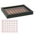 Lindner 2367-2906E Estuche para monedas NERA M PLUS con plantilla para monedas en color rojo oscuro para 6 series de monedas euro de curso