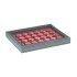 Lindner 2367-2930E Estuche para monedas NERA M PLUS con plantilla para monedas en color rojo oscuro con 35 hoyos redondos para cápsulas para monedas de hasta 32 mm