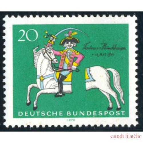 MI2 Alemania Federal Germany Nº 485  1970 250º Aniv. del nacim. del Barón Hieronymus Lujo