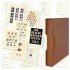 Lindner 1124TB-H Oferta completa: Juego de tapa de anillos REGULAR (1124) color marrón, incl. 2 paquetes de hojas T-Blanko de su elección