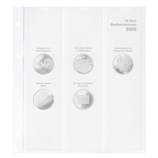 Lindner 1108D06 Hoja pre-impresa karat para monedas conmemorativas de 10 euros 2006 Alemania Lindner 1108D06 Hoja pre-impresa karat para monedas conmemorativas de 10 euros 2006 Alemania