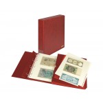 Lindner 1100BNW-W Álbum para billetes de banco ECO-rojo vino 