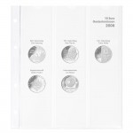 Lindner 1108D08 Hoja pre-impresa karat para monedas conmemorativas de 10 euros 2008 Alemania 