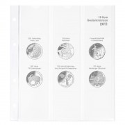 Lindner 1108D11 Hoja pre-impresa karat para monedas conmemorativas de 10 euros 2011 Alemania 