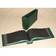 Lindner K-G3-G Álbum para cartas KOBRA con 50 bolsillos transparentes para cartas DIN C6, en color verde, 240 x 145 mm 