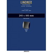 Lindner HA1245185 protectores 245 x 185 mm negros paquete de 6 
